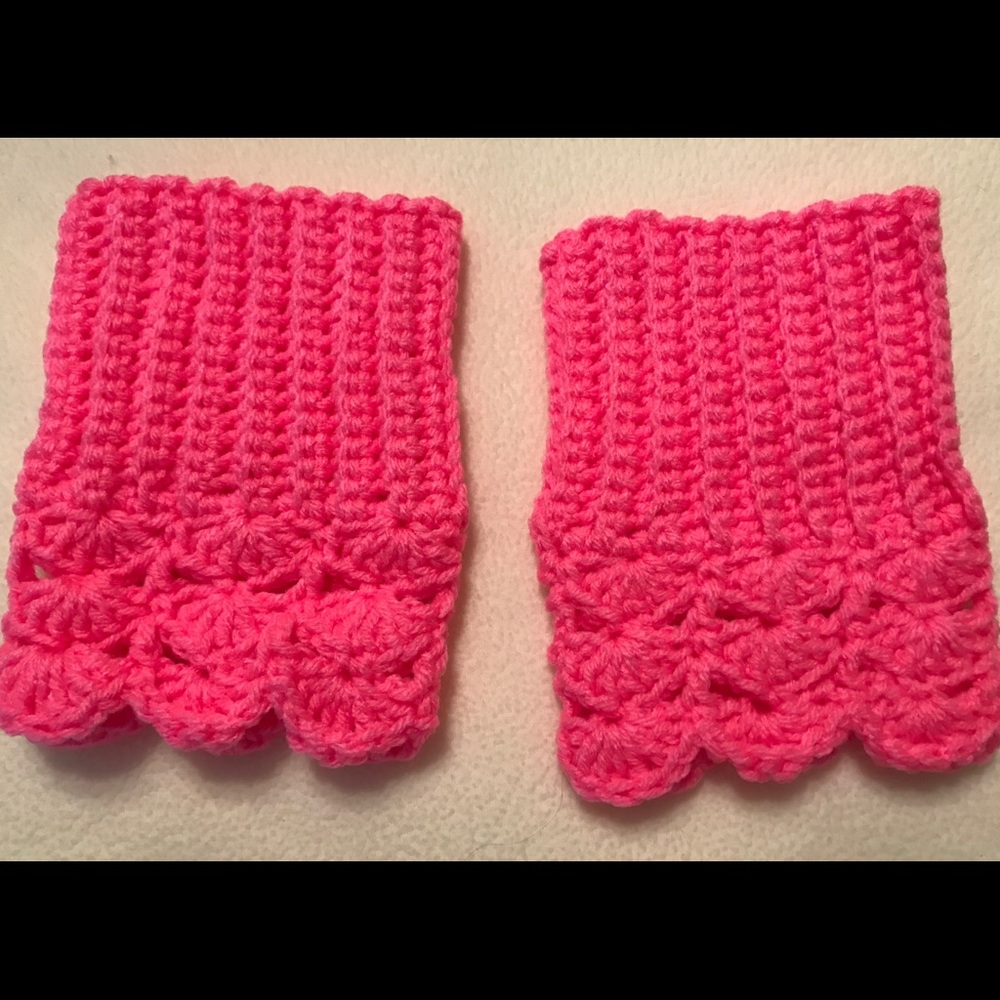 Crocheted boot cuffs
